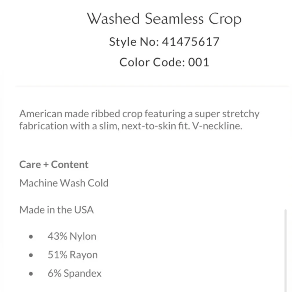NWOT Intimately Free People Washed Seamless Crop Top X-Small/Small Washe…